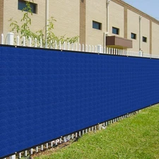 4ft Blue Privacy Fence Screen UV Proof Shade Windscreen for Deck Patio Balcony