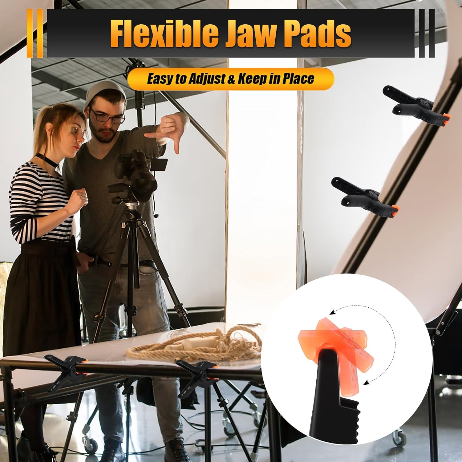 Spring Clamps, 4.5 Inch Large Plastic Clips for Balloon Arch Backdrop Craft Deco