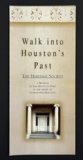 2000s Houston Texas Heritage Society Sam Park Museum Vintage Travel Brochure TX
