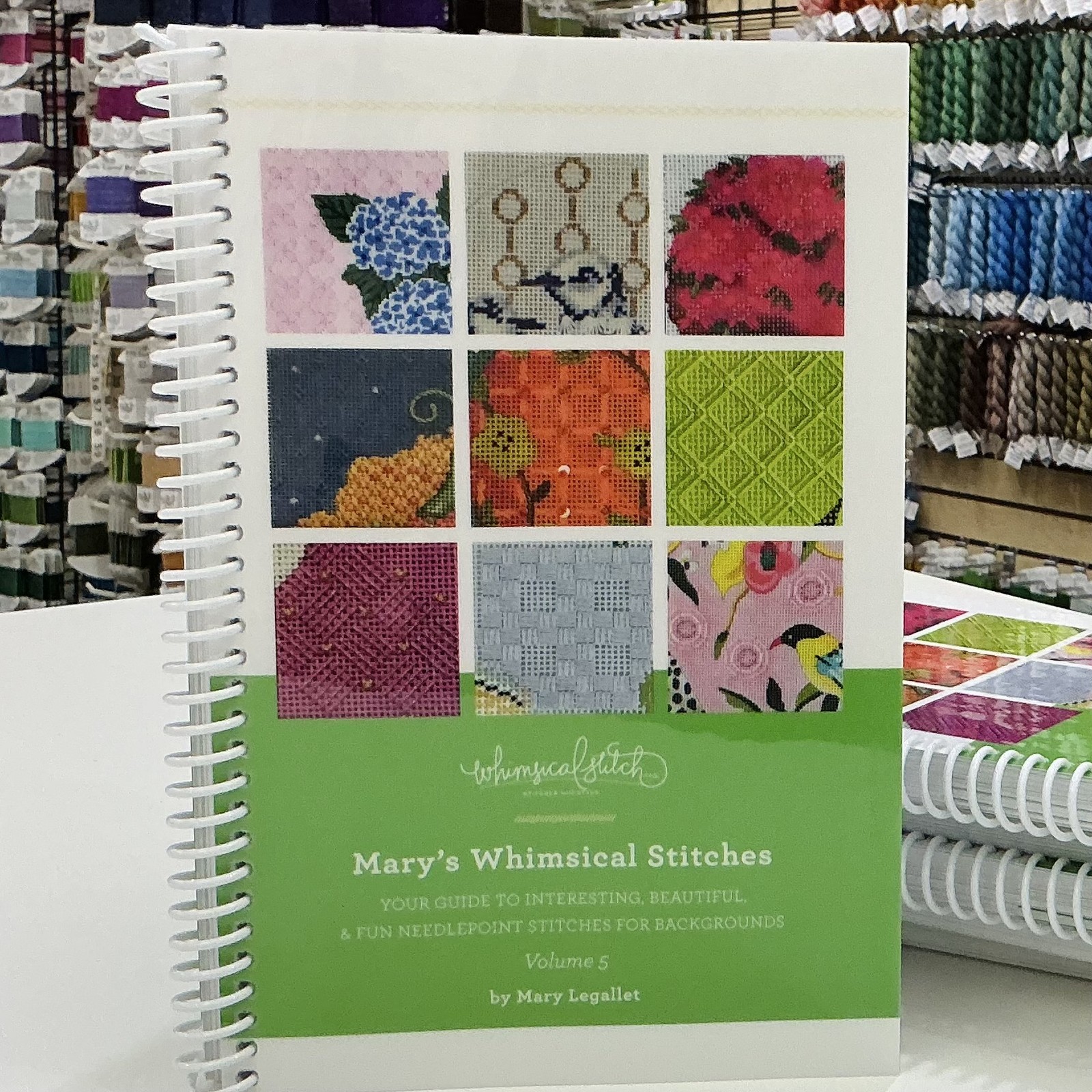 Whimsical Stitches Vol. 5 Backgrounds needlepoint reference Book Mary Legalette