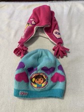 DORA WINTER HATS, LOT OF 2, EUC, 2T-5T