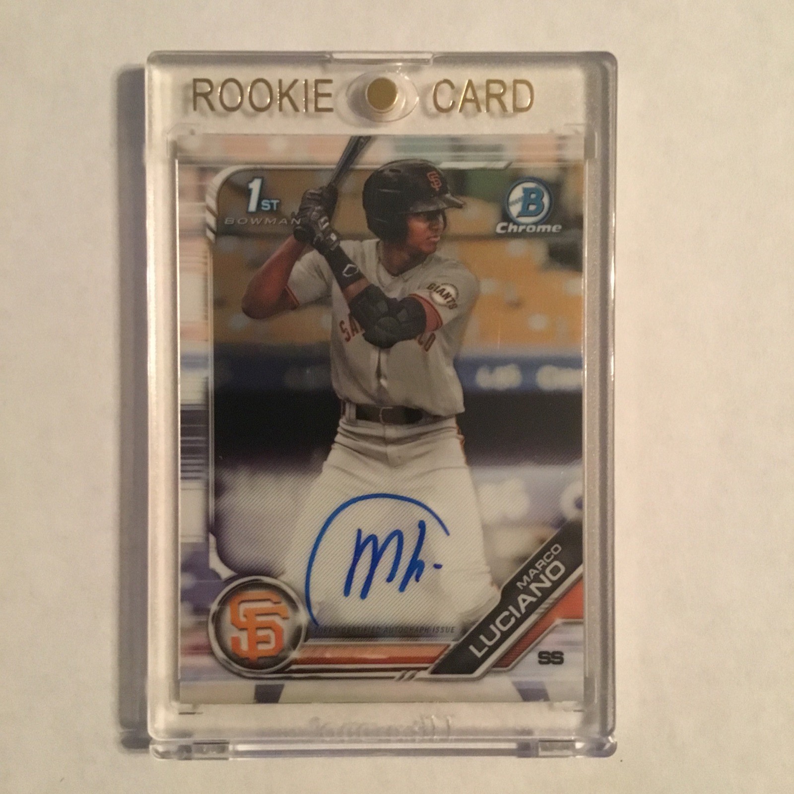2019 1st Bowman Chrome Marco Luciano Autograph RC Rookie~Pack Fresh 