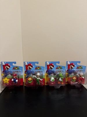 Jakks Super Mario Action Figures set OF 4 . MARIO/YOSHI/FIRE MARIO/FIRE YOSHI