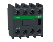 1x Schneider Electric Auxiliary Contact Block, 4 Contact, 1NC + 3NO, Front Mount