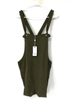 Ripe Maternity NWT women s small Green terry linen jumpsuit Playsuit Sleeveless