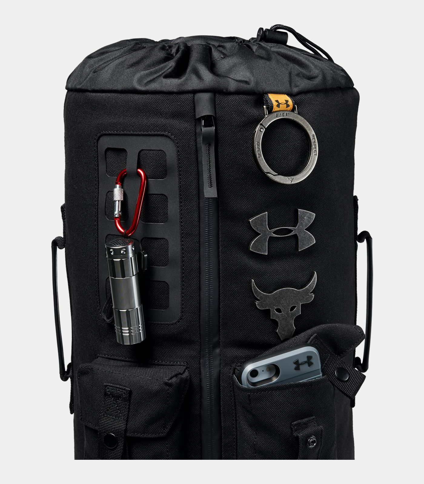 white and gold under armour backpack