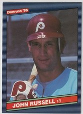1986 Leaf Donruss - JOHN RUSSELL - #82 - Philadelphia Phillies BOX FRESH