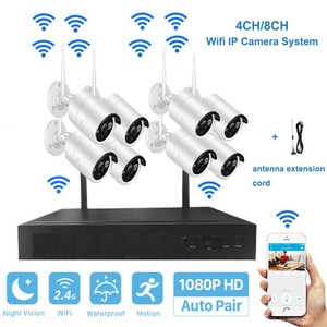 4-8CH-Wireless-WiFi-IP-Camera-System-1080P-HD-VGA-HDMI-NVR-Home-Security-Cam-LOT