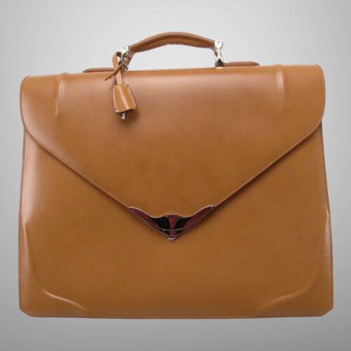 SAMSONITE BLACK LABEL BAYAMO BRIEFCASE TWO GUSSETS NEW BUTTERSCOTCH LEATHER