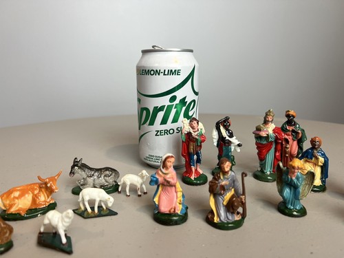 Miniature Nativity Set Celluloid Plastic 18 Piece Vintage Incomplete - Picture 10 of 10