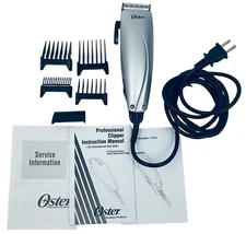 Oster Model 78960 Pet Clipper Grooming Shaving Kit Corded Silver Power Series