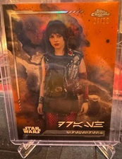 Drash 2024 Topps Chrome Star Wars #AV-28 Aurebesh Rebel Orange Refractor 21/25