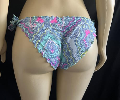 Swimsuit Bikini Bottom Size XS Floral Ruffle Beach Bathing Victoria's Secret - Picture 2 of 5