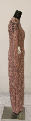 JS Collections Women's Giovanna Sequined Lace Column Gown LV5 Wisteria Size 6 - Picture 3 of 6