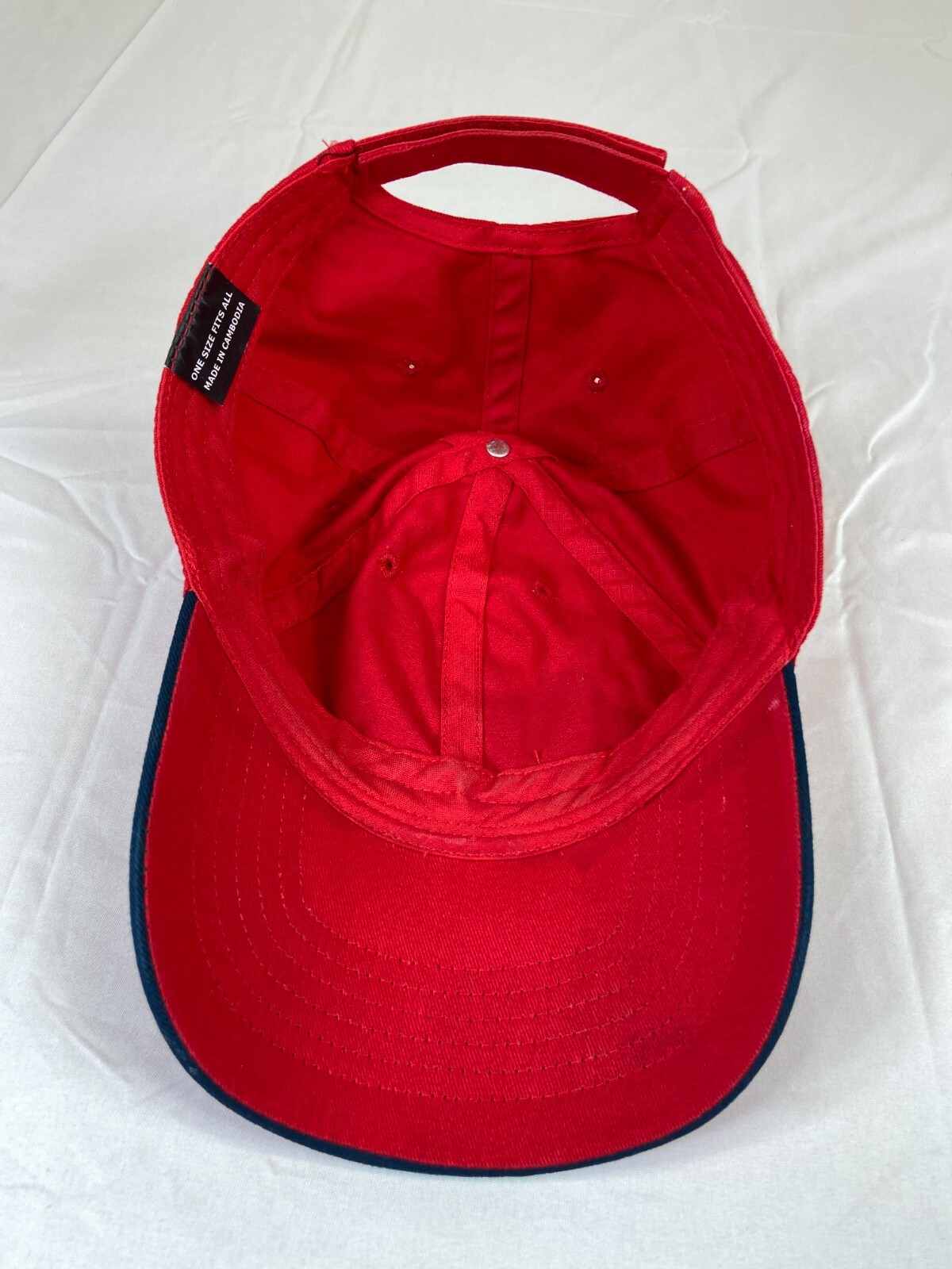 USA Eagle Baseball Cap Strapback Hat Red Canvas E… - image 7