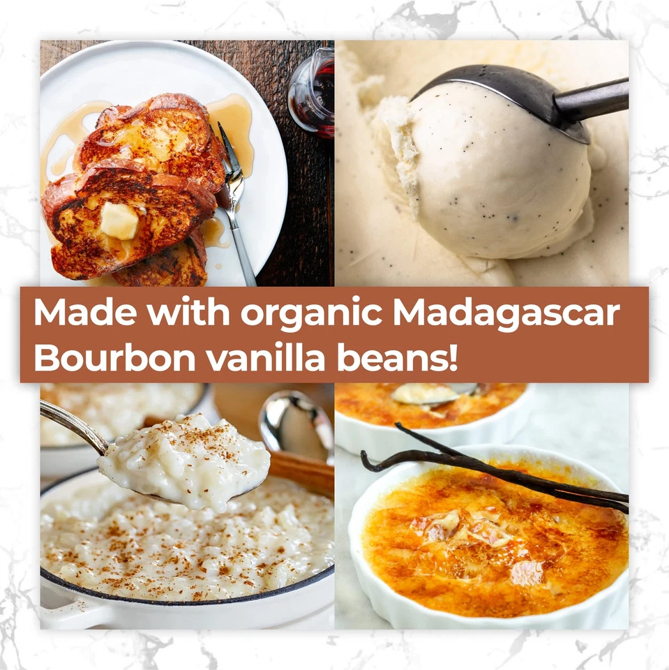 Natural Vanilla Bean Paste 4 Fl Oz Concentrated Flavor for Baking Cooking - Image 2 of 4