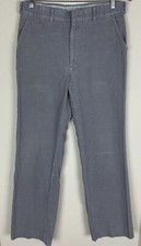 Vintage 70s 80s Gray Corduroy Chino Pants 30x31 ACTUAL Disco Preppy Retro FLAWS