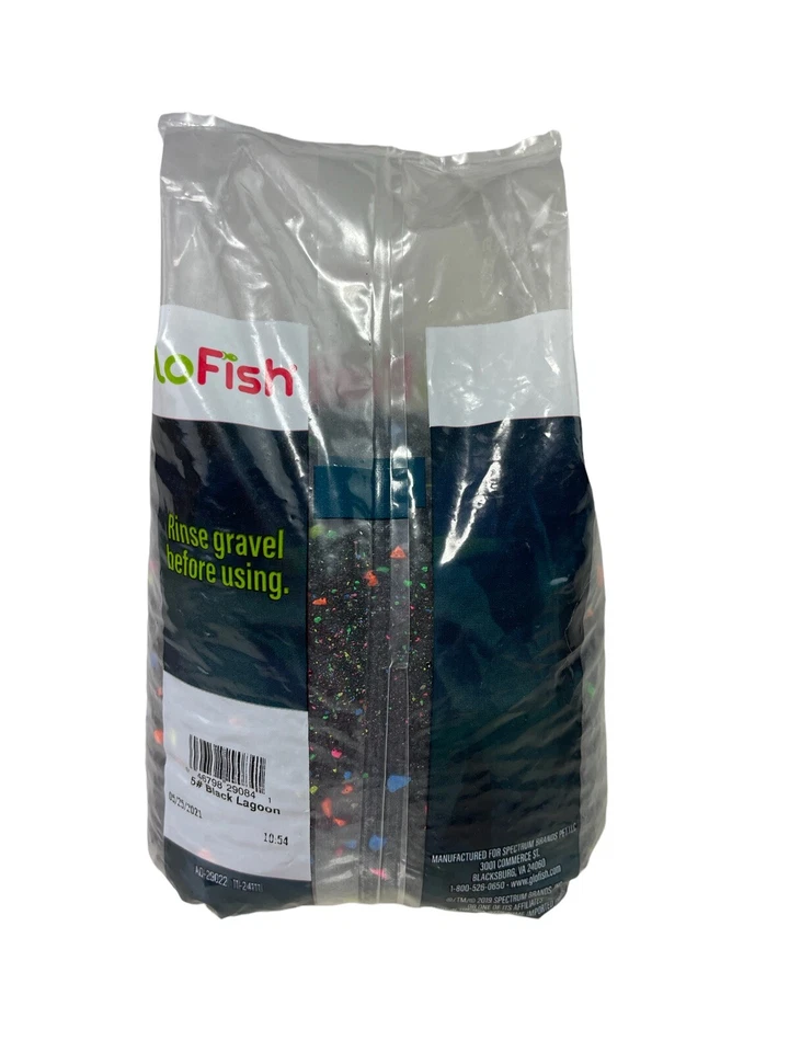 Glo Fish Aquarium Gravel Neon 5lbs Black/Glow Rocks NEW - Image 2 of 2