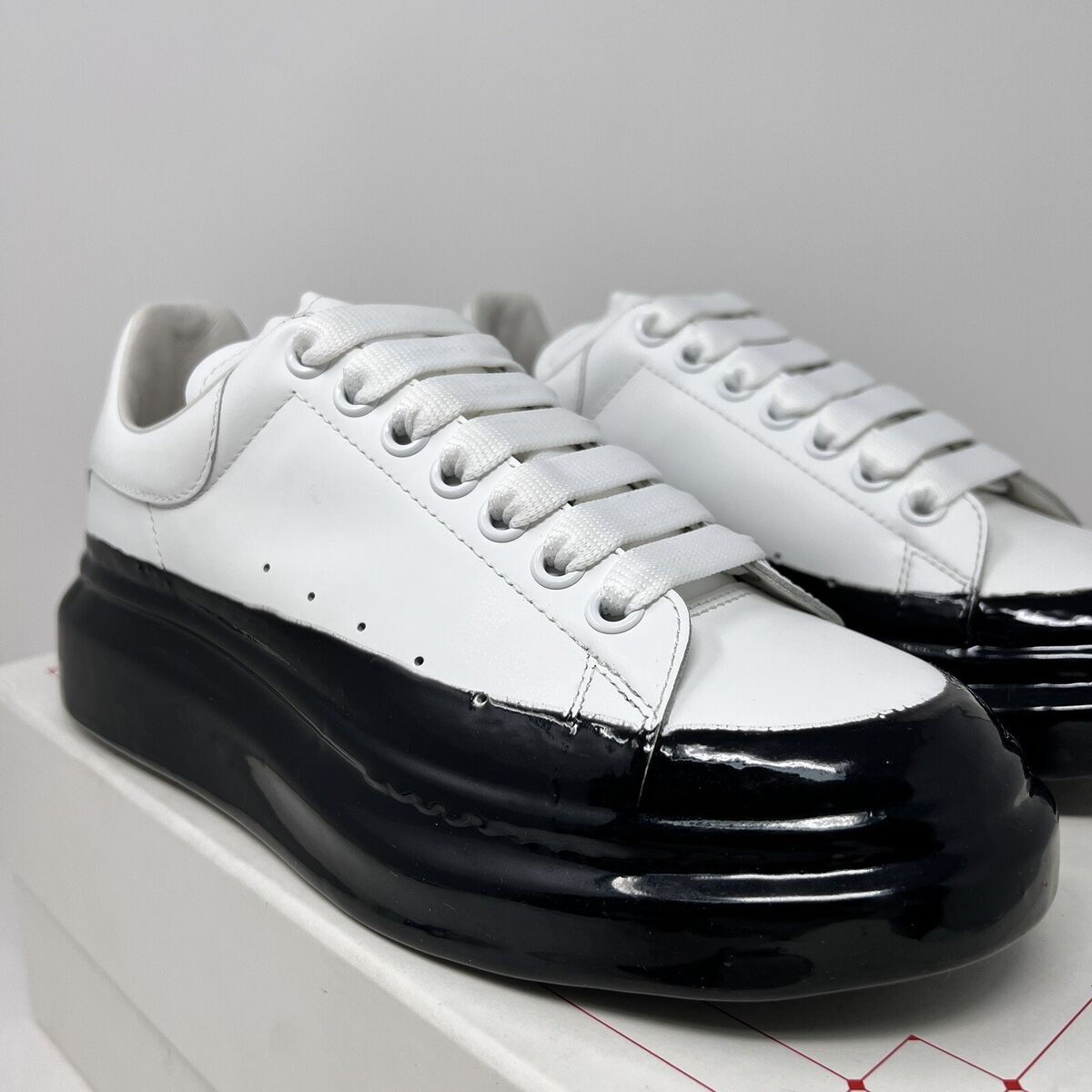 スニーカー alexander mcqueen SNEAKER (697080W4MV2 9000) Size 6 - Alexander McQueen Oversized Sneaker Paint Dipped