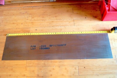 1 new Titanium Sheet 6AL-4V (mill Sheet) 0.020'' X 12'' X 48''