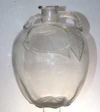 Vintage White House Apple Cider Vinegar Clear Glass Jug Bottle One Gallon 10''