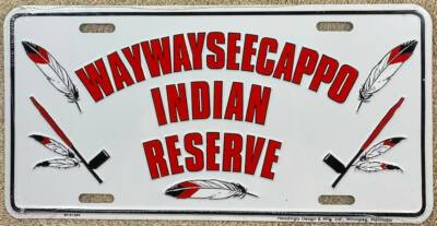  Waywayseecappo Indian Reserve Booster License Plate Tribal Tribe Reservation