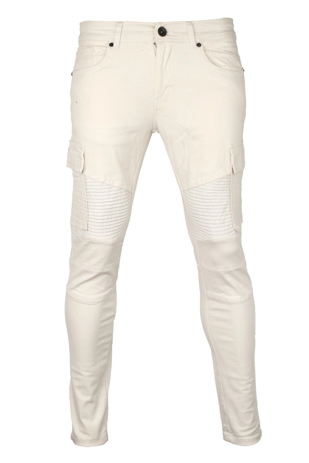Biker White Jeans para Hombres