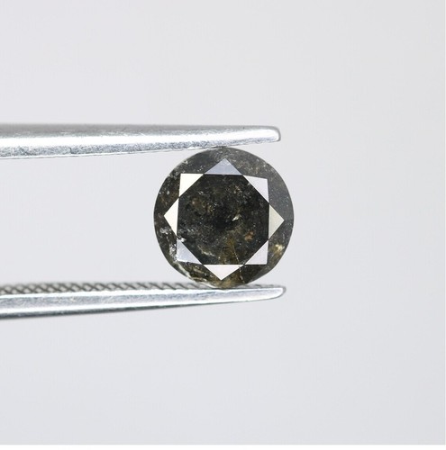 1 pcs Natural Loose Diamond, Salt & Pepper Gray Round Brilliant Cut Diamond 5mm - Picture 8 of 9