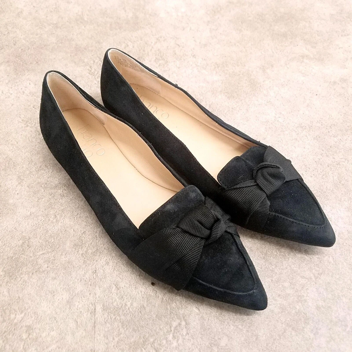Franco Sarto Womens Adrianni Size 5.5 Black Leather Slip On