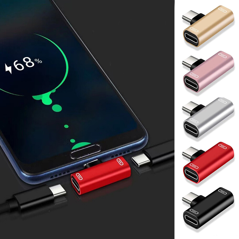 Cable Data Sync Splitter Adapter Converter to Dual Type C Male USB C 2 in 1 ➳