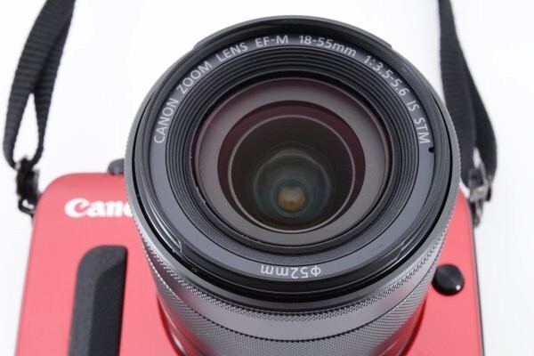 Canon EOS M Red Mirrorless Digital Camera with EF-M 18-55mm 1.3