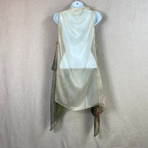 Damen Chiffon transparent Wasserfall Kimono Top Einheitsgröße Blumen Fee Boho ätherisch - Bild 7 von 10