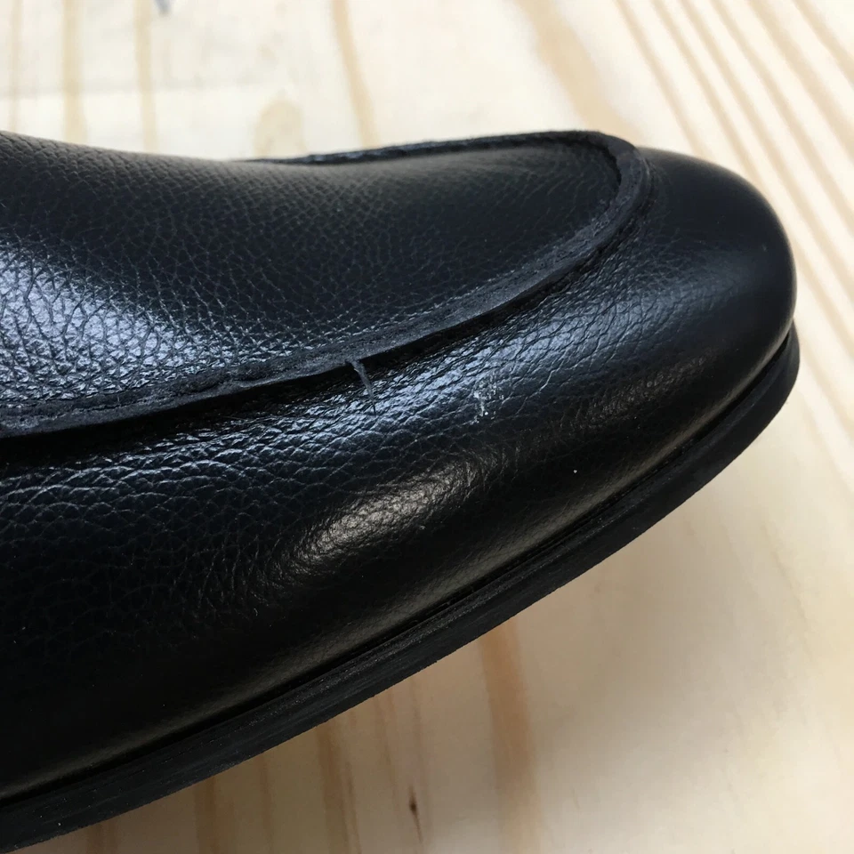 Zapatos Express Para Hombres 8.5 Mocasines Cuero Negro Sin Cordones Informales Cómodos Parte Superior Baja NUEVO Foto 2 de 4