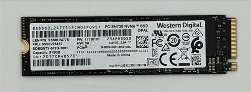 WESTERN DIGITAL PC SN730 512GB M.2 2280 PCIE 3.0 NVME SSD