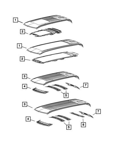 Panel del techo delantero para Ram 1500 2019-2025 (N/P 68540634AA)
