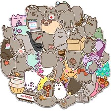 50pcs Kawaii Chunky Cat Cute Decorative Stationery Scrapbook Waterproof Stickers
