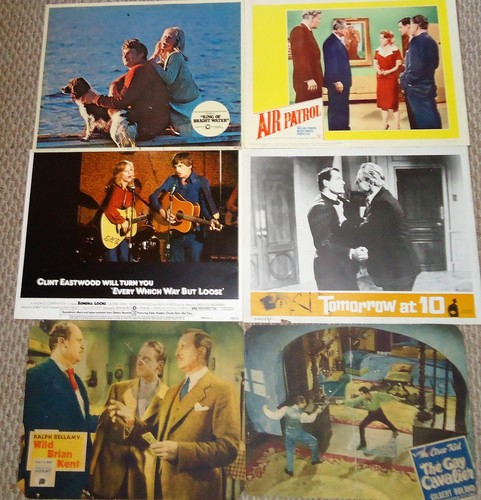HUGE 56 Eclectic Lobby Card LOT 1950s -1980 Cowboy DETECTIVE Suspense DISNEY ! - Picture 7 of 10