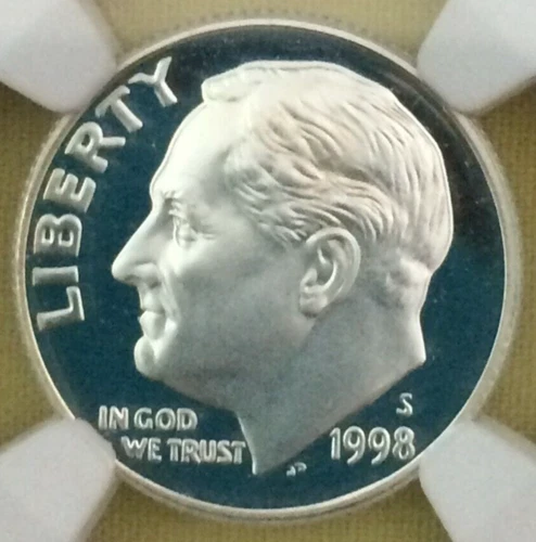 NGC PF70 Ultra Cameo 1998 S 10C Silver Roosevelt Dime, Low Pop, Rare Collectible