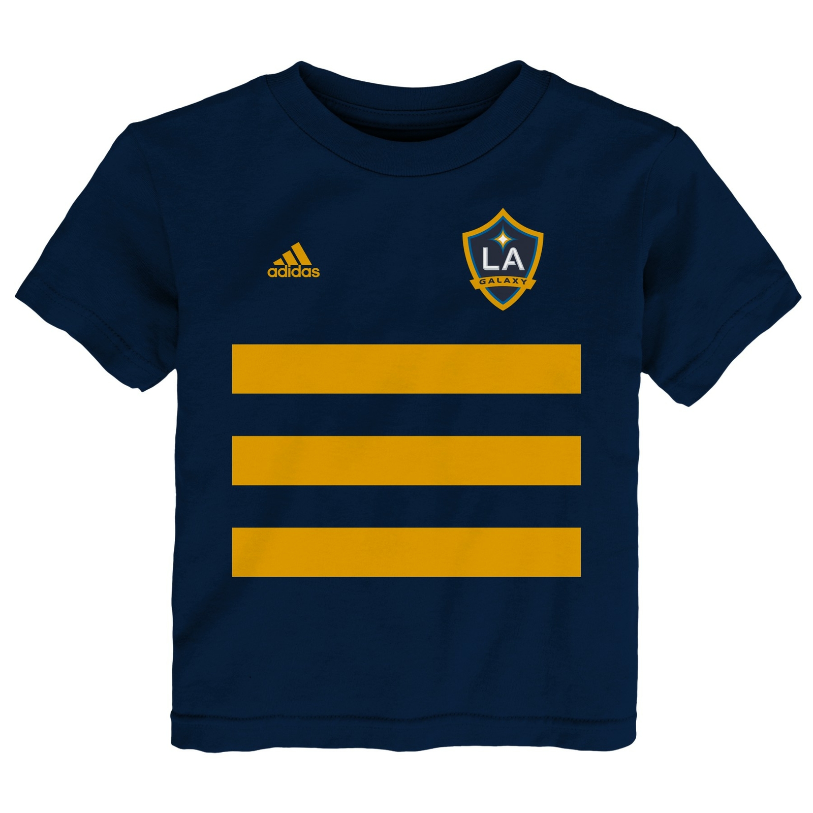 Футболка Adidas MLS для малышей LA Galaxy с тремя полосками Life Pitch, синяя