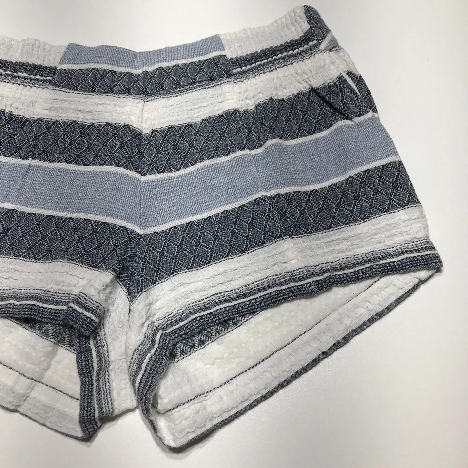 Шорты Mudpie женские размер XS (0-2) без застежек высокая талия синие серые с узором хлопок - Изображение 4 из 4