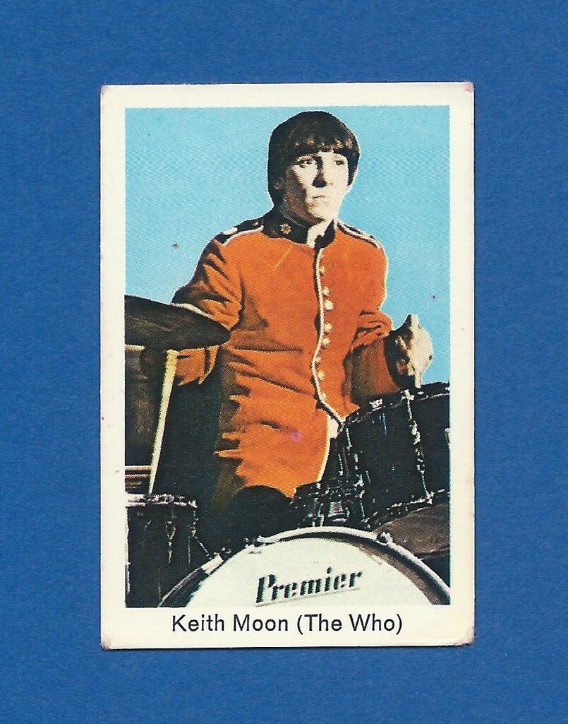 1965-68 Dutch Gum Card Popbilder The Who Keith Moon