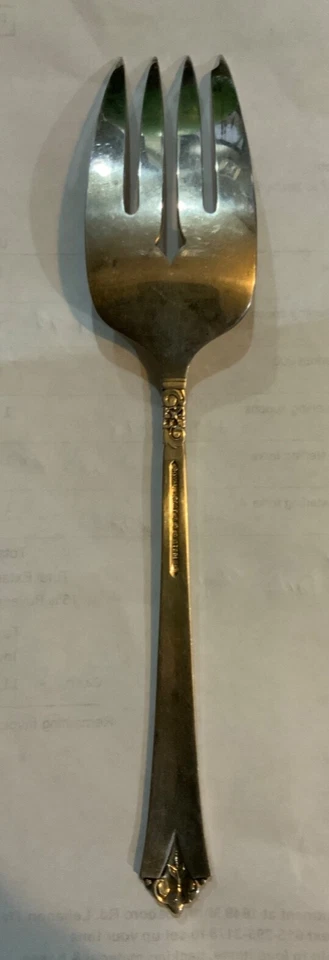 HORQUILLA DE CARNE FRÍA ROSA CASTILLO Royal Crest Sterling 8 1/8" 56g Sin Monograma Foto 2 de 3