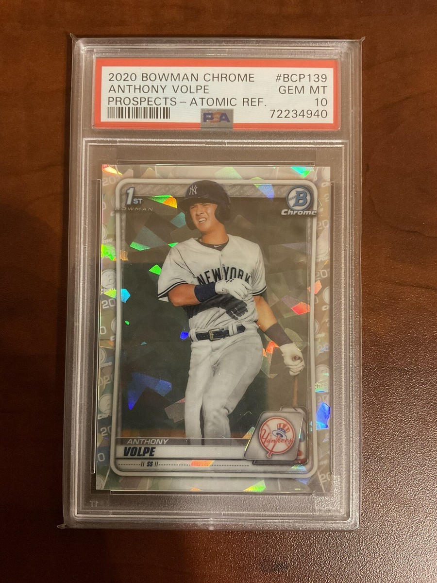 2020 Bowman Chrome ATOMIC Refractor Anthony Volpe #BCP139 PSA 10