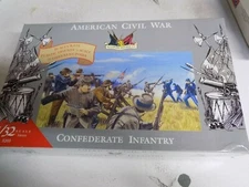 20 Accurate Civil War Confederate Infantry 1/32nd (July. Listing)
