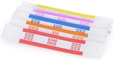 250Pcs Self Sealing Currency Band Bundles Straps Money Bill Wrappers USD Dollar
