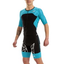 KiWAMi Spider 2 LD Aero Trisuit Triathlon Einteiler - schwarz/smaragd