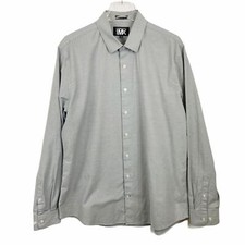 Express 1MX Gray Button Down Dress Shirt Sz XL