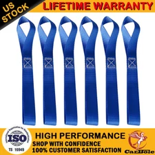 6 Pack Heavy Duty Soft Loop Tie Down Straps Ratchet 4500LBS Motorcycle Dirt Bike
