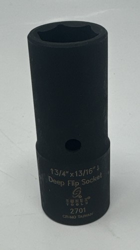 Sunex 1/2" Antrieb 3/4" x 13/16" TIEF 6pt Flip Steckschlüssel Standard SAE Druckluftwerkzeuge 2701.