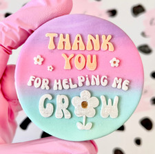 Teacher Thankyou stamp embosser cookie cutter cupcake decoration baking supplies